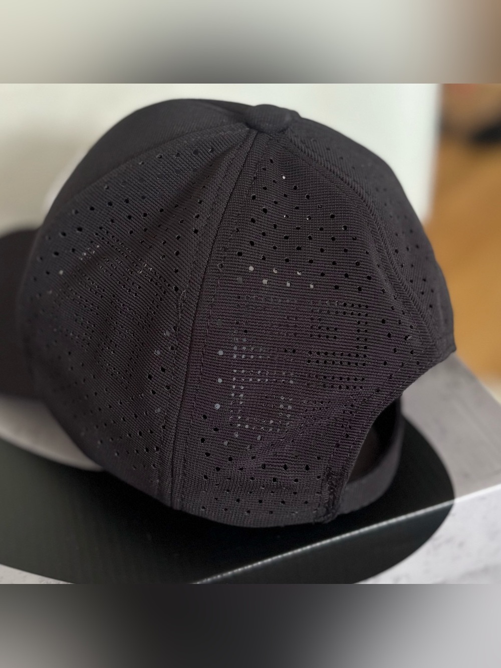Givenchy Embroidered Cap Black White Mesh Dad Hat Buckle OSFA - Picture 5 of 9